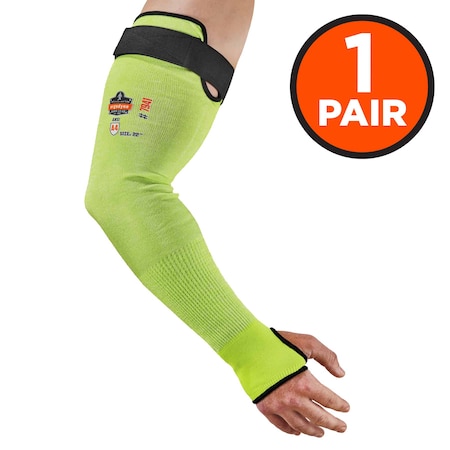 Ergodyne 22" Lime Cut-Resistant Arm Sleeve Pair 7941-PR22